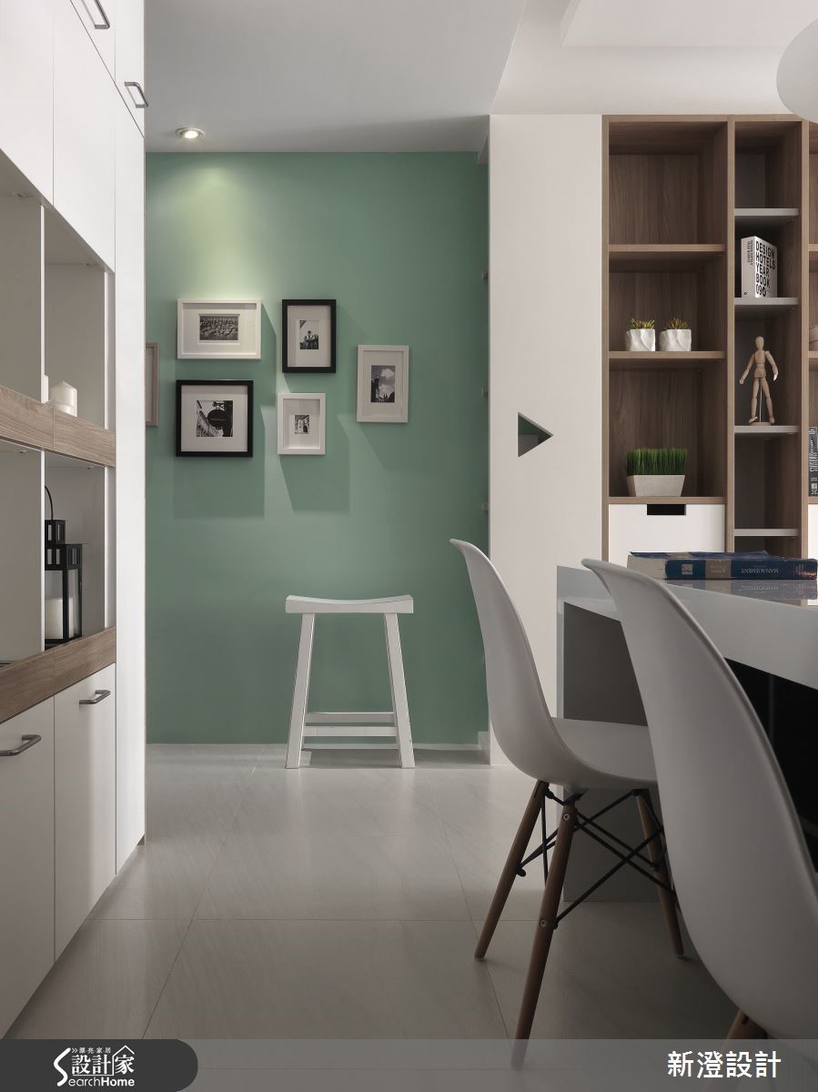 位於新竹新埔區的 32 坪居所，設計師注入簡約淨白的空